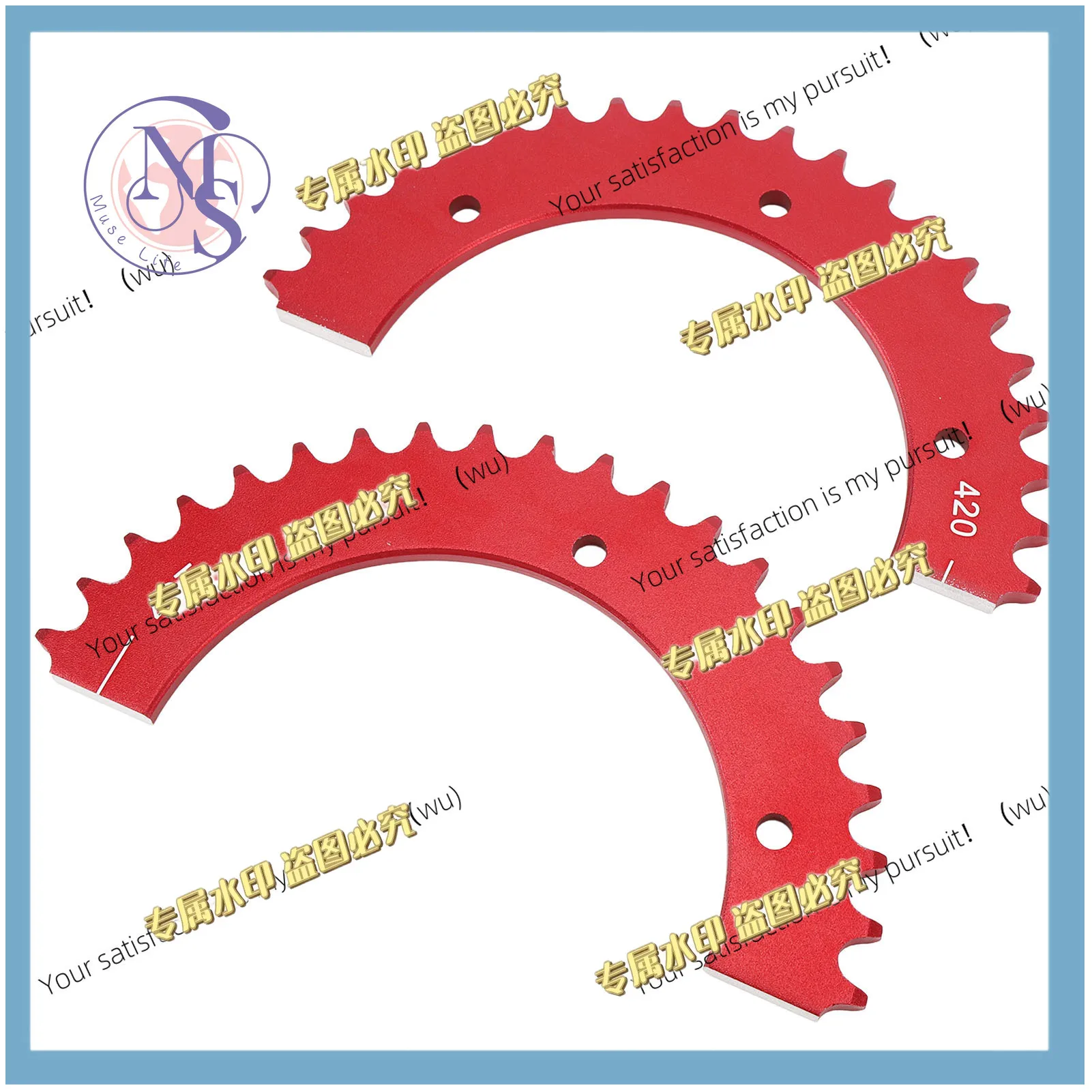 420 42-tooth aluminum alloy rear split sprocket for predator 212/196/420cc scooter karts