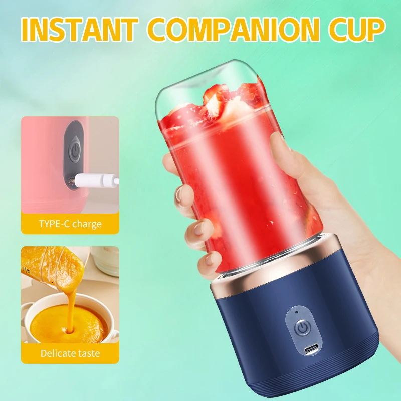 Portable Fruit 6 Blades Electric Blender Bottle Mini USB Rechargeable Juicer Ice Crushcup Food Processor For Sports Lose Weight