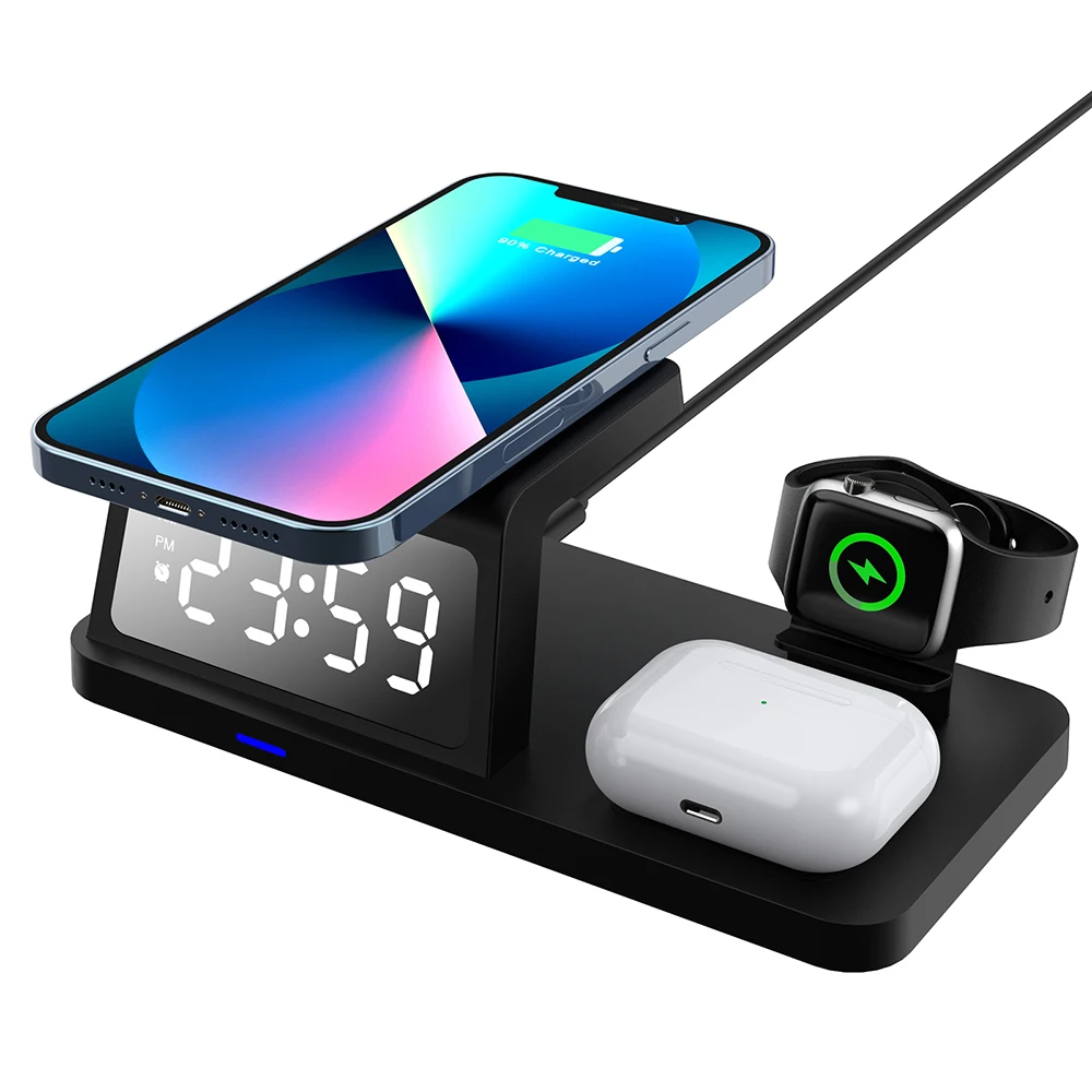 3 in 1 Wireless Charger Stand For iPhone 16 15 14 13 12 11 Charger Airpods Pro IWatch 8/7/6/SE/5/4/3/2/1 Fast Charging Station