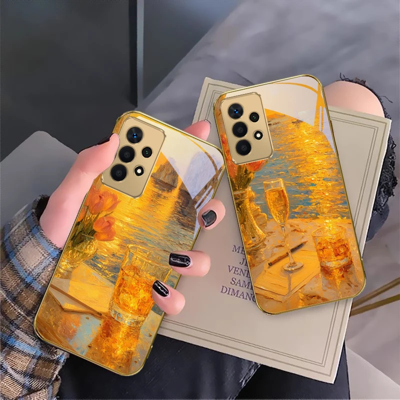 

Seaside Twilight Painting For Samsung A16 A15 A14 A13 A12 A26 A25 A23 A22 A21s A36 A35 A34 A33 A32 A31 52 73 72 glass phone case