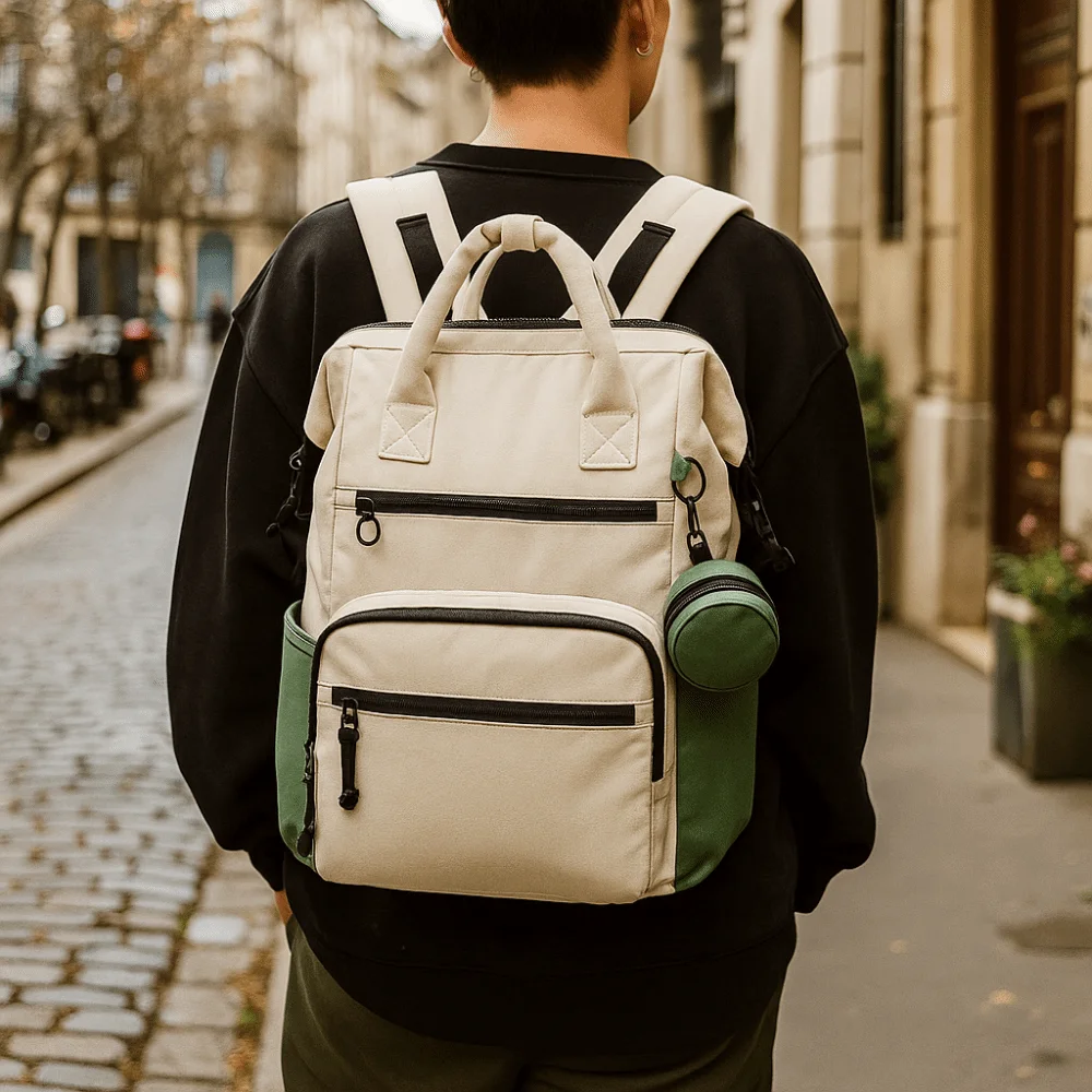 حقيبة ظهر عملية ذات سعة كبيرة ومتعددة الوظائف من البوليستر على أكتاف عصرية مقاومة للاهتراء وحقيبة ذات سعة كبيرة للنزهة #4