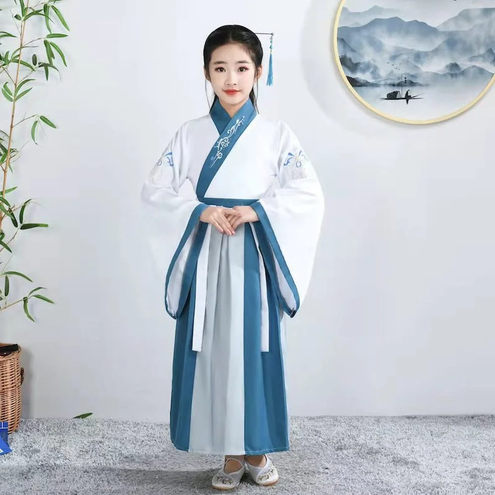 Tang Dynasty Hanfu Party abito tradizionale cinese per bambini ragazzi ragazza bambini Performance Stage abbigliamento Set costumi di danza