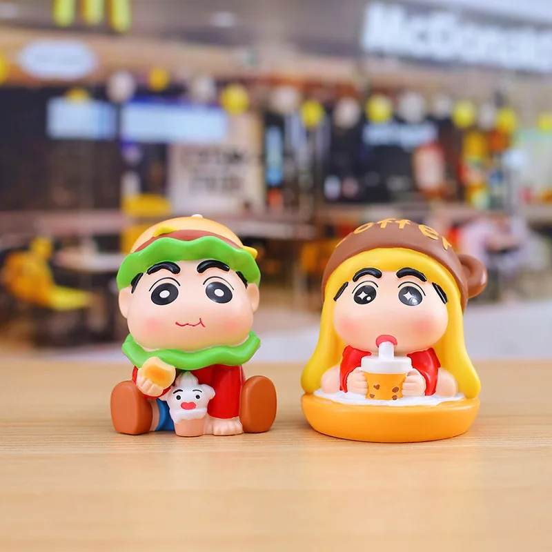 1 Pz Stile Casuale Anime snack Crayon Shin-chan Q Versione Action Figure PVC Modello Giocattoli Desktop ornamento Collezione Regali in scatola