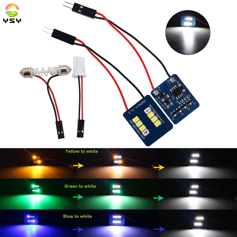 

ome light 2835 8smd LED Panel Light canbus Car Reading Map Lamp Auto Interior Bulb with T10 Adapter Festoon Base 12V DC