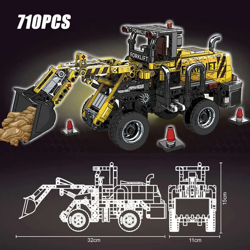 Engineering Truck model Building Blocks Excavator Crane Car MOC City Construction Tech Bricks Set Toys For Children Kids Gifts