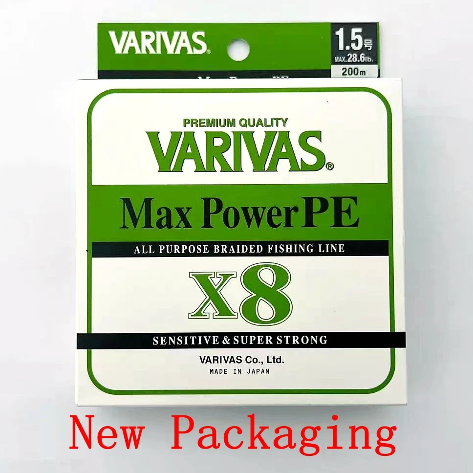 Imagem -04 - Varivas-max Power pe x8 Linha de Pesca Trança Verde Limão 150m 200m 100 Original Japão