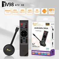 TV98 ATV X8 Smart TV stick mini android14 H313 1080P HD TV box 2.4/5G WiFi TV receiver for Google YouTube Netflix media player