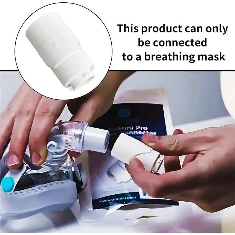 HRBAJ-22Mm Diameter Masker Adaptor Selang CPAP 2 Buah untuk Sambungan Adaptor Perjalanan Tabung Airmini Resmed