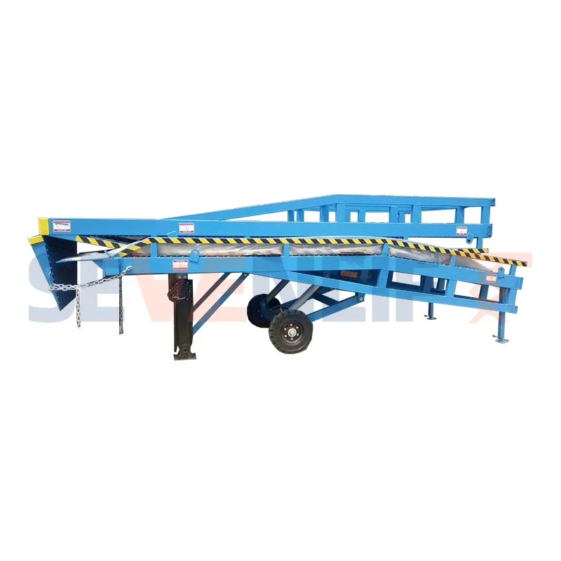 8 tons 10 tons 12 tons 15t hydraulic manual mobile yard loading ramp forklift container foldable mobile loading ramp