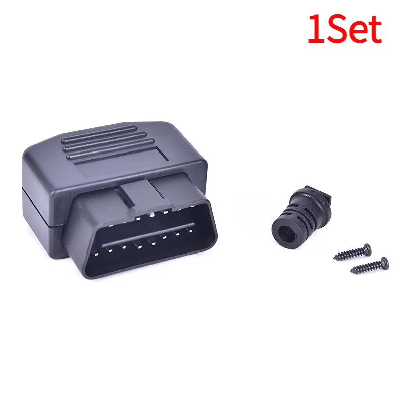 1Set Universal OBD 16 Pin Male Cable Connector Plug Adapter Diagnostic Tool.