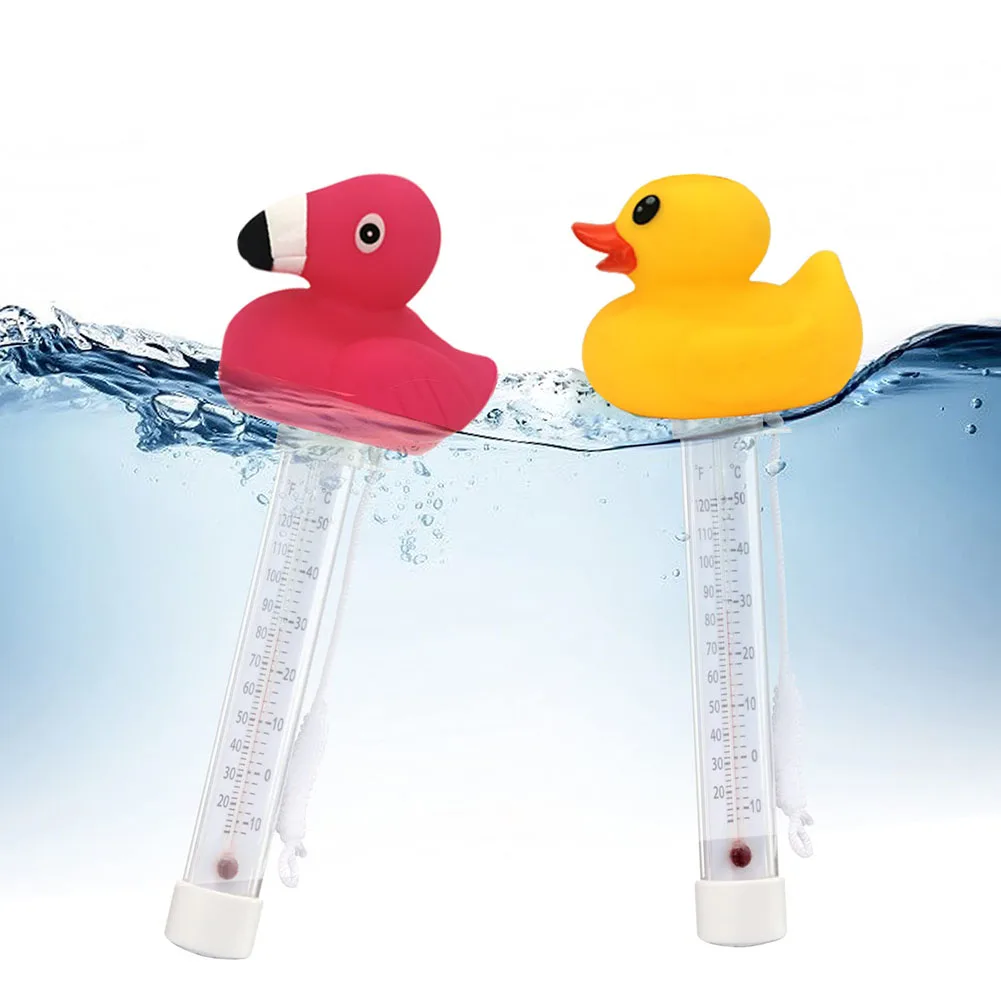 Cartoon Pattern Pool Water Temperature Meter Accurate Portable Water Temperature Measuring Meter Tool for Spa Fish Pond Aquarium