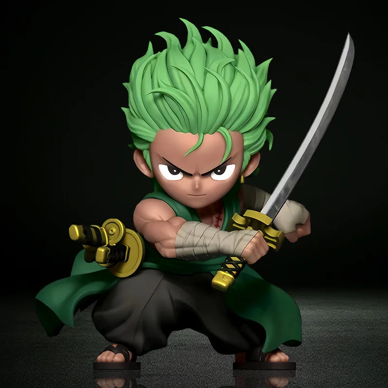 One Piece Gk Figure Q Version Zoro Figure Two Years Later Zoro Figure Ornament Animation Model Peripheral Desktop Ornament