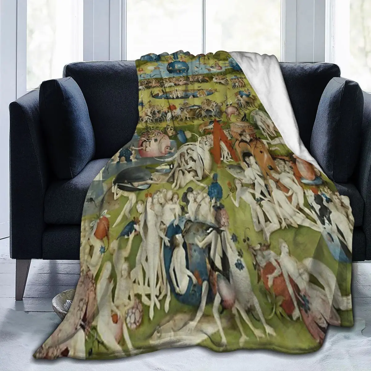 

BOSCH, Hieronymus Triptych Of Garden Of Earthly Delights Blanket Fleece Sofa Throw Blanket for Couch Travel Throws Bedspread