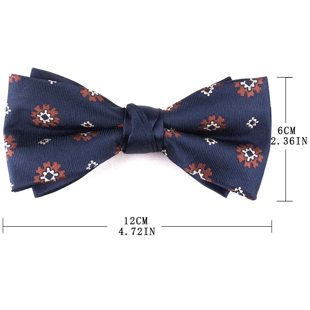 Men's Bow Tie For Banquet Business Suit Wedding Groom Groomsmen Gentleman's Formal Wear Fashionable Double Layer Bow Tie