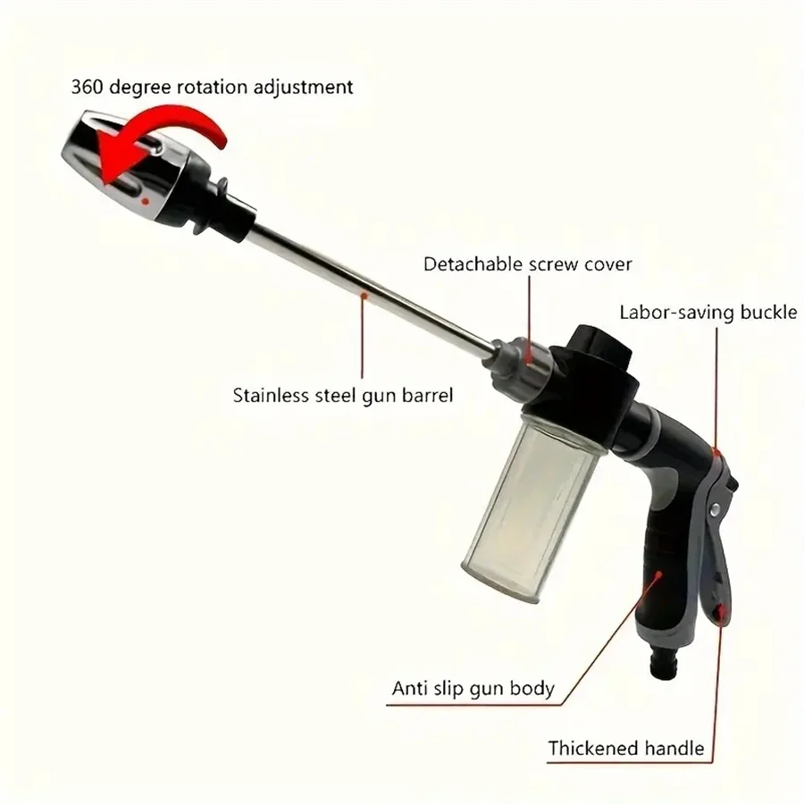 Draagbaar hogedruk waterpistool voor auto en tuin_voghion.com