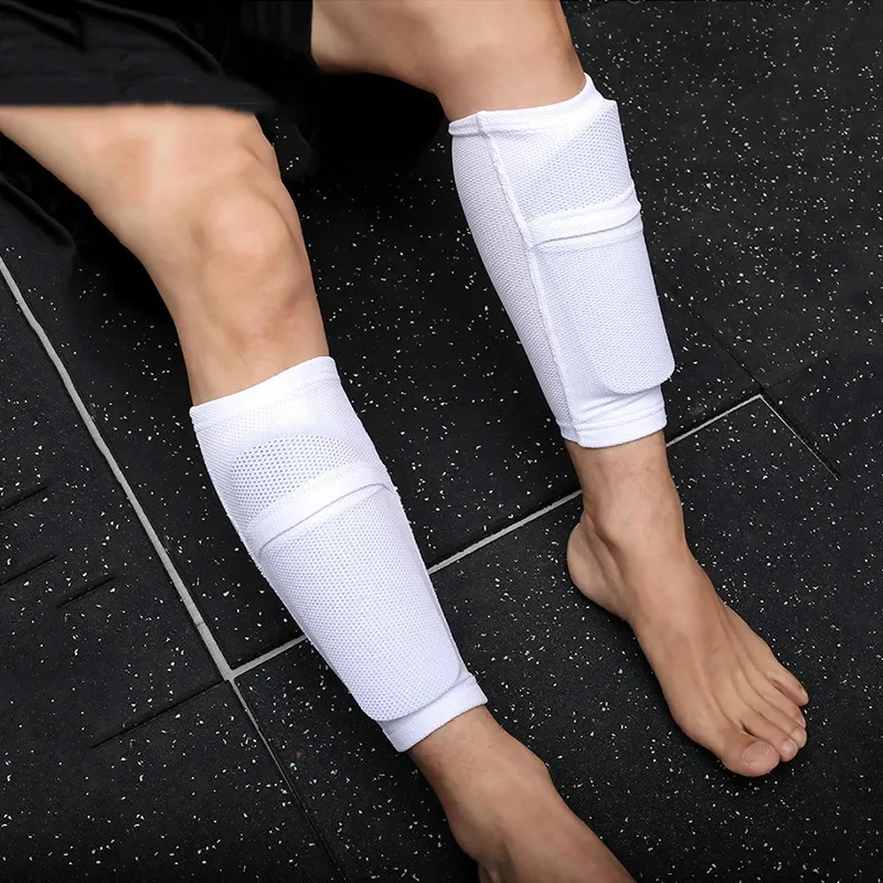 Soccer Shin Guards Football Protectors Pads Adult Kids Shinguards Set Light Sock Insert Board Training Legging Protective Gear