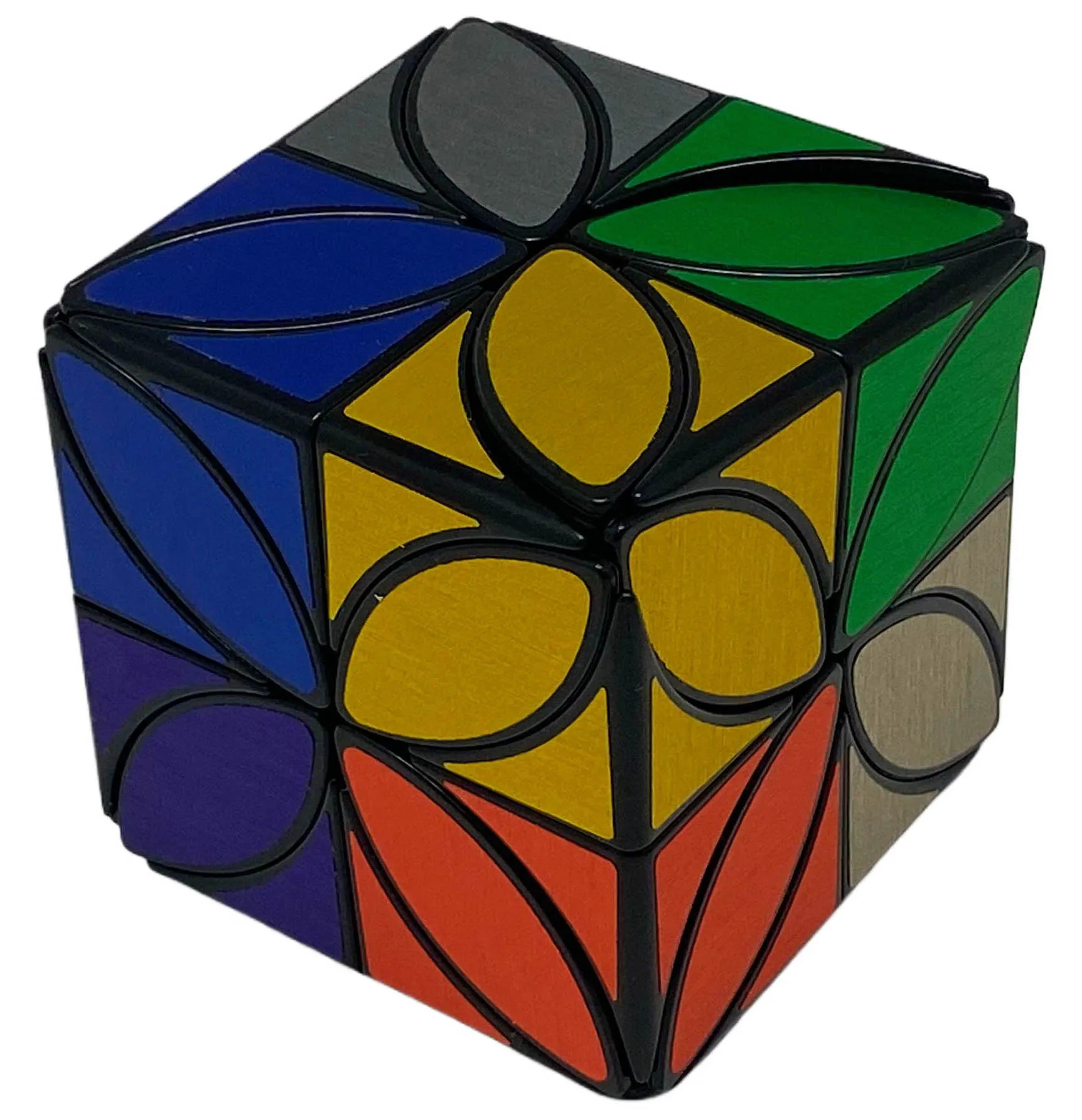 Calvin trevo de 4 folhas mais preto com cubo de etiqueta de 4/6/8 cores, quebra-cabeça profissional, brinquedos, cubo de velocidade, presente para crianças, cubo mágico
