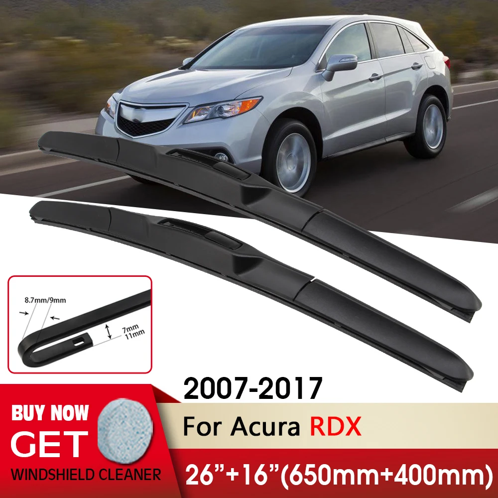 

Car Wiper RHD & LHD Front Wiper Blades 26"+16" For Acura RDX 2007-2017 Fit U Hook Arm Windshield Windscreen Front Window