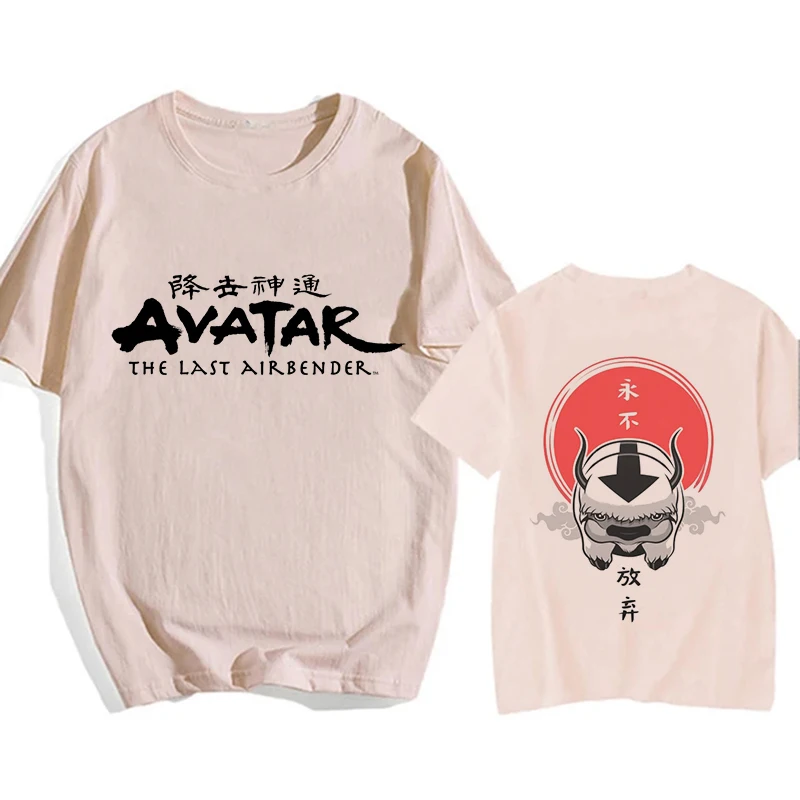 Avatar o último mestre do ar y2k camisa streetwear appa yip casual tshirt hip hop harajuku camisetas topos moda mange camiseta roupas