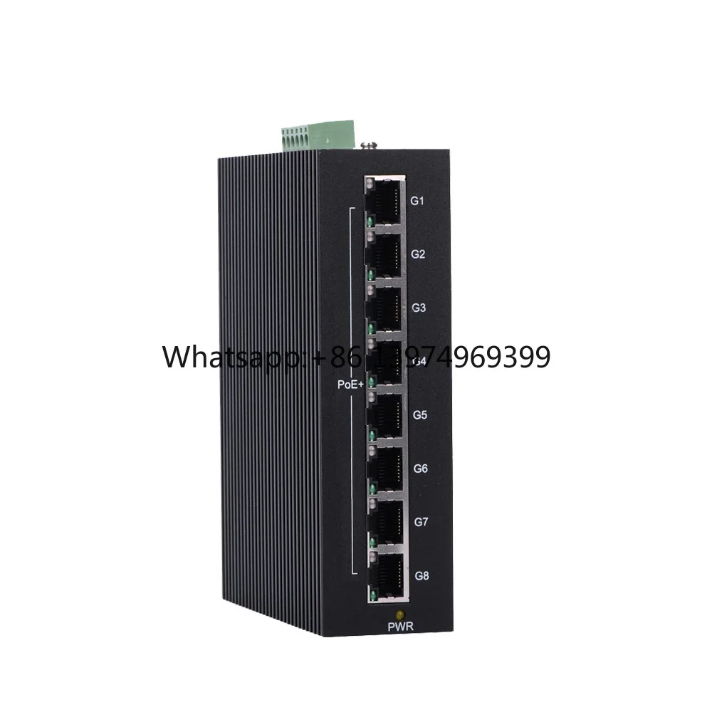 For P508A 8-Port 10/100/1000Mbps PoE Gigabit Industrial Ethernet Switch with Broadcom Chip Solution and 18G Capacity