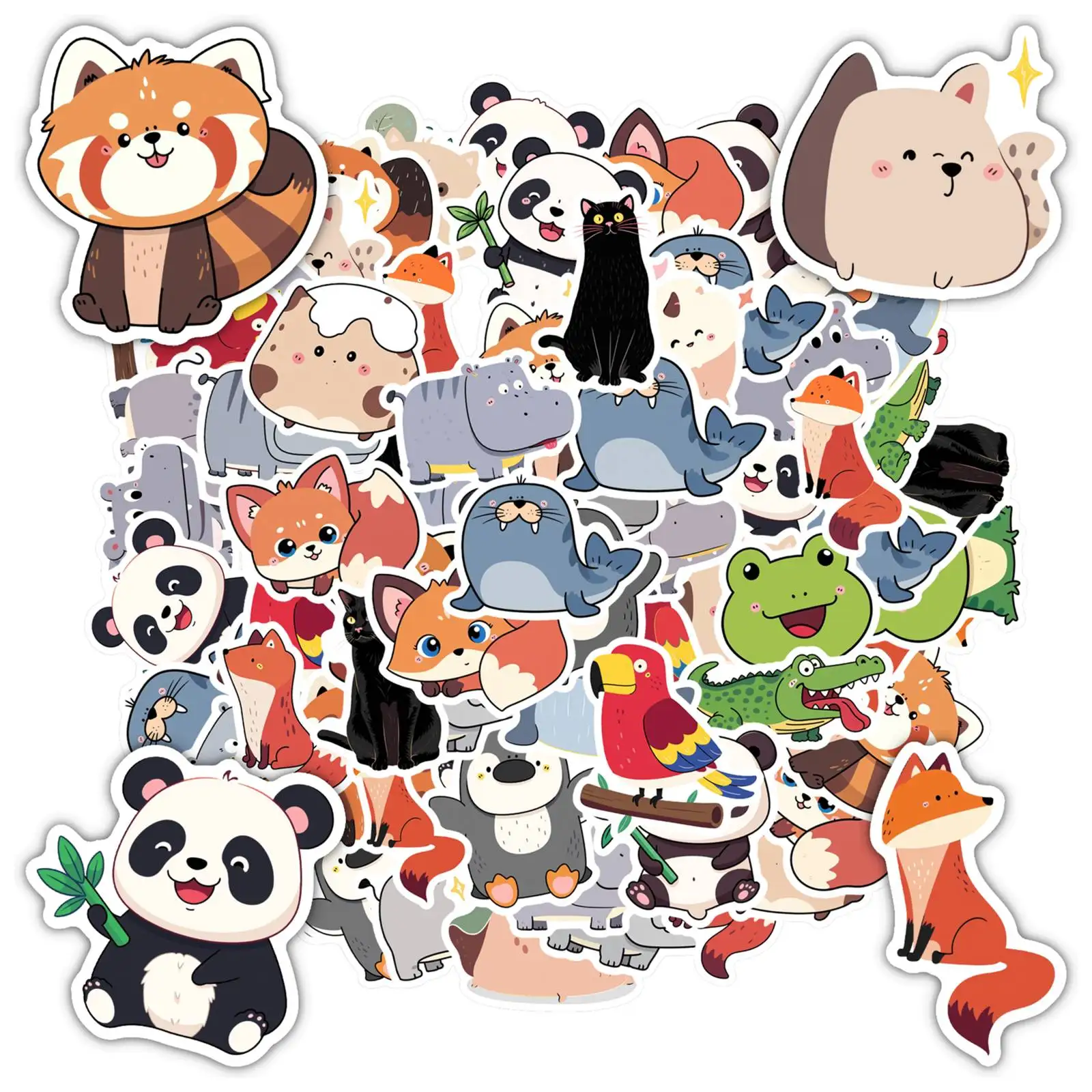 

35pcs-70pcs Cute Cartoon Stickers Playful Cute DIY Stickers Stickers For Guitar Laptop Helmet Skateboard DIY Phone