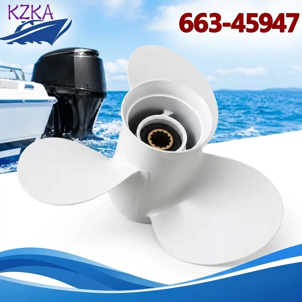 663-45947 Aluminum Propeller For Yamaha Boat Motor 40HP 60HP 11 5/8x11 663-45947-02-EL 663-45947-02 Outboard Parts