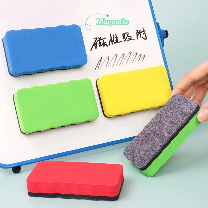 2/4Pcs Large Size Magnetic Whiteboard Eraser EVA Felt cloth Classroom Magnetic Black Board Brush Wipe School Office Supplies