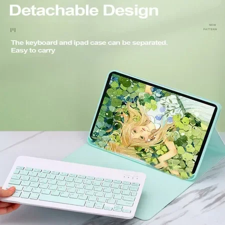 Casing dengan Penutup Keyboard untuk Samsung Galaxy Tab A7 Lite T220 T225 8.7 Inci Tablet Casing Keyboard untuk Tab A7 Lite 8.7 Inci 2021 Funda