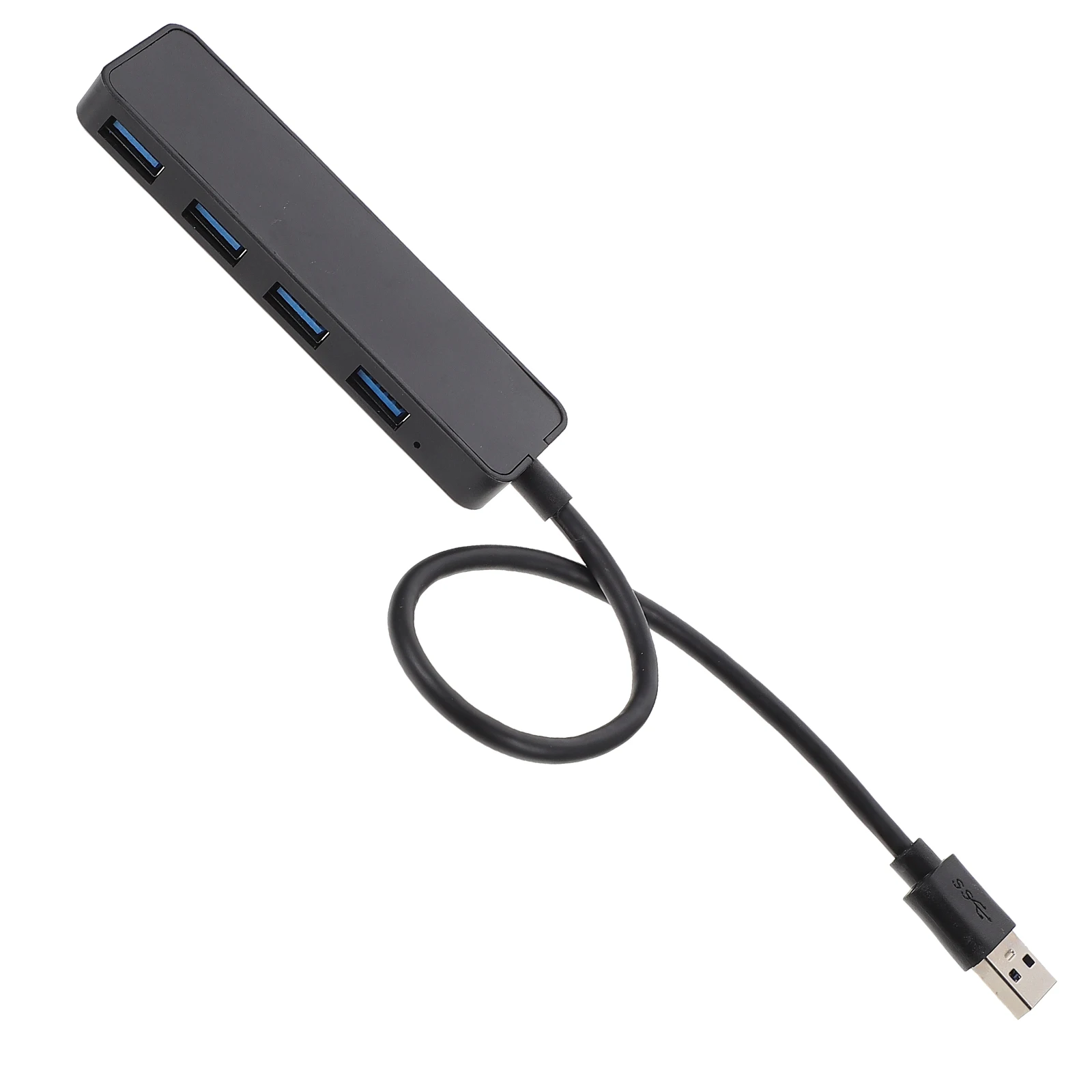 

4 Port USB Hub 3.0 Black Ultra Thin Portable Computer Accessories Expansion Dock Holder Multifunction Hub Data Transfer Adapter