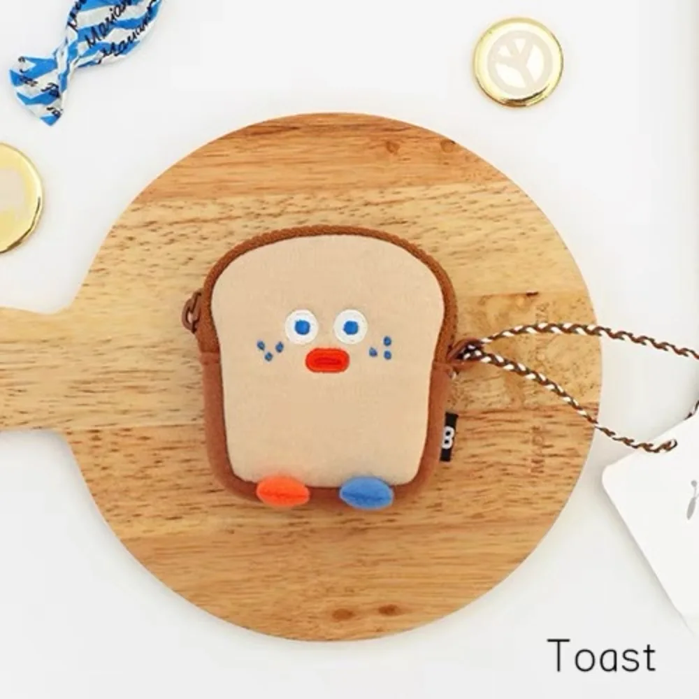 Cute Cartoon Plush Pendant Romane Korean Cute Toast Owl Apple AirPods Thickened Storage Bag Pendant Bluetooth Headset Cover