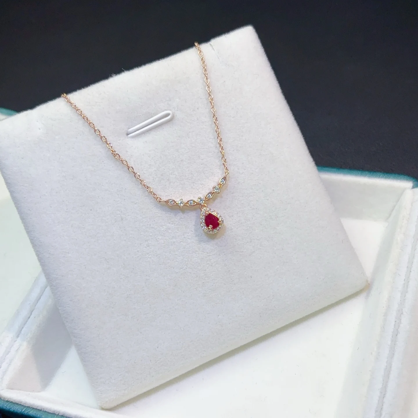 925 Silver gemstone Necklace 5x4mm Natural Ruby Necklace with Certificate Genuine Ruby Silver Fine Jewelry for Women Daily Wear