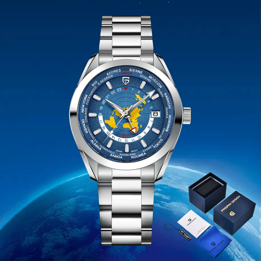 PAGANI DESIGN 1788 Leichte, luxuriöse mechanische Uhr, NH34A-Uhrwerk, Saphirglas, Herrenuhr, 316L, komplett aus Stahl, wasserdichte Herrenuhren