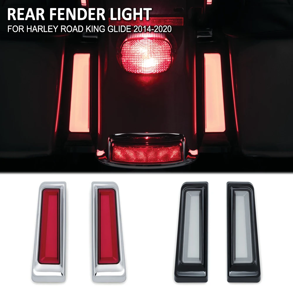 

For Harley Davidson Road King Glide 2014-2020 Motorcycle Daytime Running Lighting Rear Fender LED Brake Tail Light