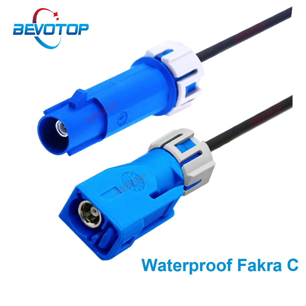 

1PCS New Waterproof Fakra Extension Cable Blue Fakra C Female Jack to Male Plug RG174 RF Coax Pigtail Fakra Jumper Wire Harness