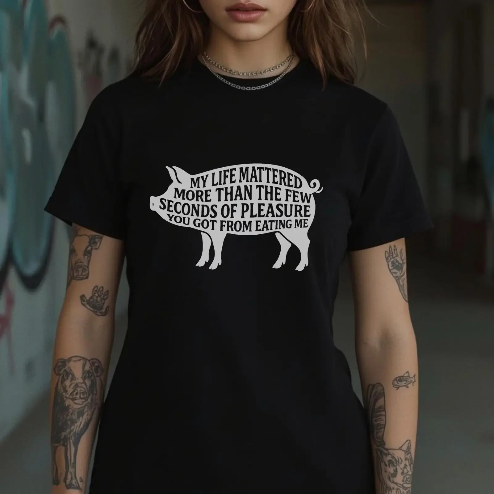 Vegan Pigs Lives Matter T Shirt Animal Rights Activist Veganism Liberation Activism Casual Top vintage Washed Comfortable