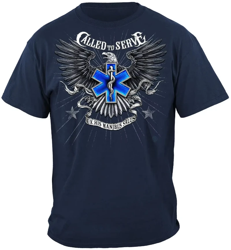 Medical Service Star of Life EMS Medic Paramedic T-Shirt 100% Cotton O-Neck Summer Short Sleeve Casual Mens T-shirt