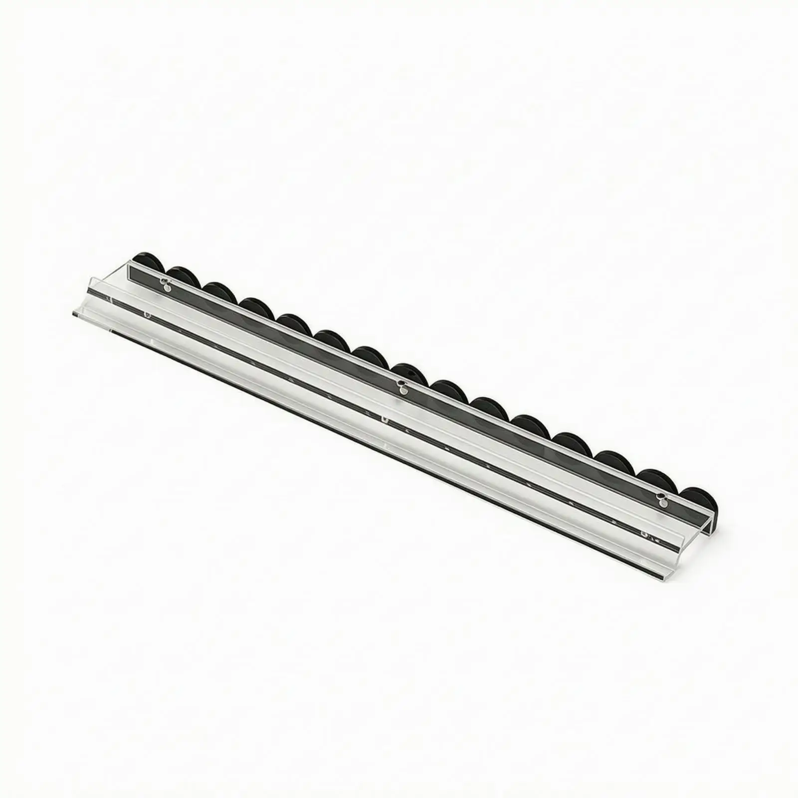Mahjong Tile Rack Clear Acrylic U Shape Holder with Built in Pusher for Mahjong Board Game Tile Sorting Protection