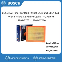 BOSCH Air Filter For Toyota CARS COROLLA 1.8L Hybrid PRIUS 1.8 Hybrid LEVIN 1.8L Hybrid 17801-37021 17801-0T070