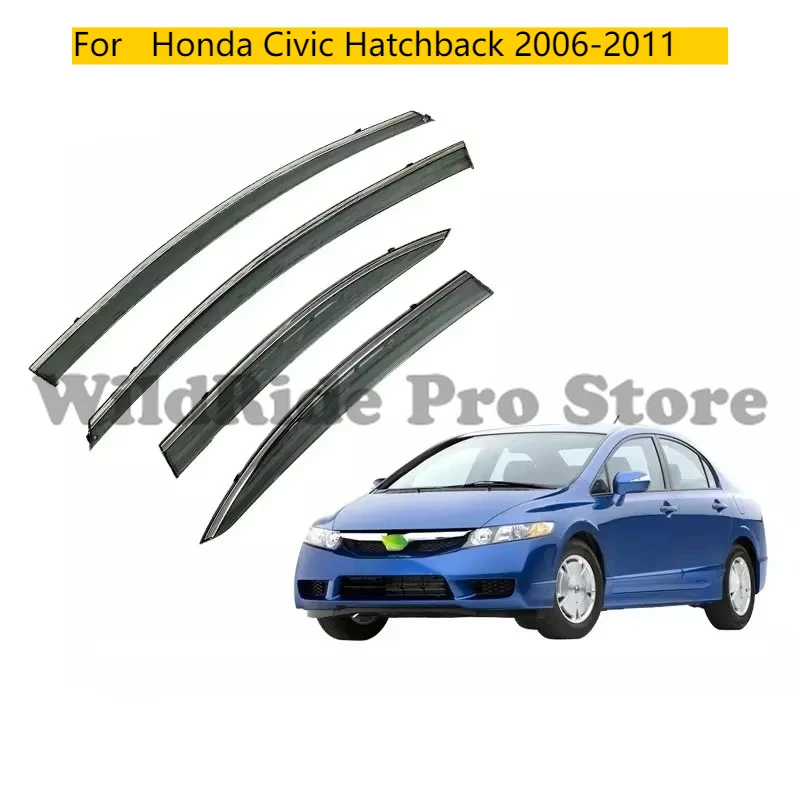 

Vent Shade Deflectors Compatible with Honda Civic Hatchback 2006-2011 Side Window Visors Tape-On Rain Guards