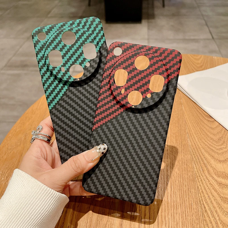 Für OPPO Find X8 Ultra, Telefon Fall Textur Luxus Anti-Fingerprint Carbon Fiber Hard PC Fell Fall Slim Cover