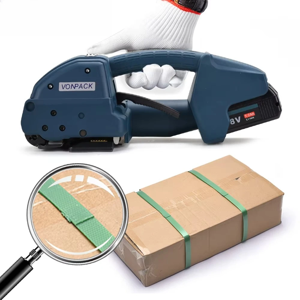 

Q1 400-3200N Pull Adjustment Electric Bundle Tools Handheld Full Automatic Strapping Machine for Pallet