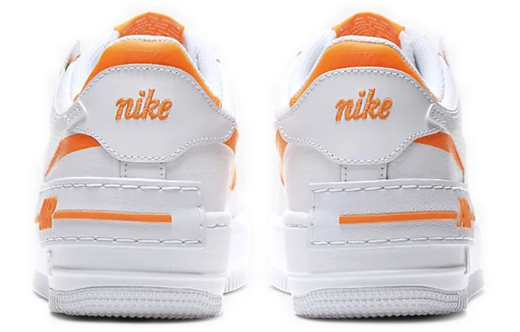 nie jest pomarańczowa damska Nike Air Force 1, Low Shadow White Total Orange