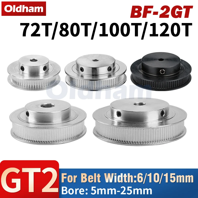 

Детали 3D-принтера 2GT GT2 BF, зубчатый шкив 72 80 100 120 зубьев, диаметр зубов 5-25 мм, синхронные колеса, ширина ремня 6/10/15 мм
