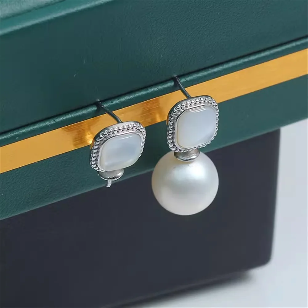 

S925 Sterling Silver Pearl Earring Settings DIY Jewelry Making Supplies Blank Earring Posts for Handcrafted Accessories No Pearl