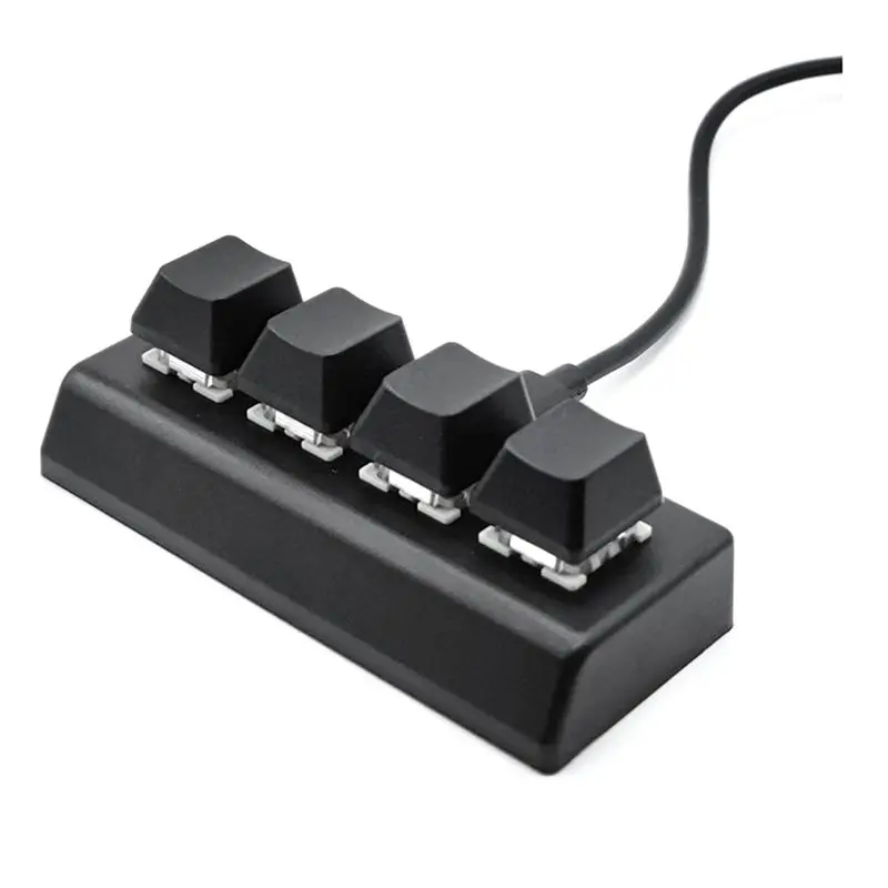 AC57-4Key Mini Mechanical Keyboard One Click Full Selection Copy Paste Office Gaming Drawing Switch Keys Portable Keyboard