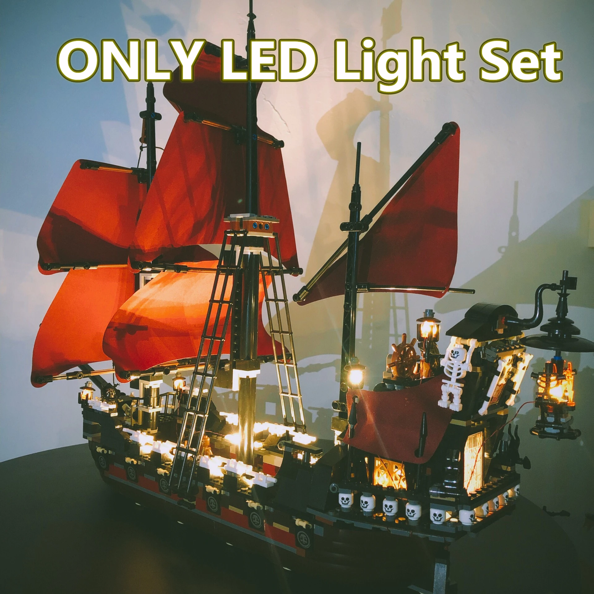 IN STOCK LED Light For Compatible With LEGO 4195 16009 Pirates Ship Boat Queen Anne\'s Revenge Building Bricks Accessory Toys