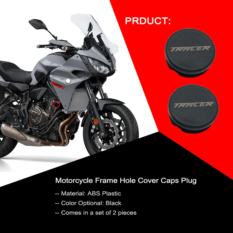 MT07 XSR700 Tracer700 Frame Hole Cover Caps Plug Decorative Frame Cap Set For Yamaha MT 07 Tracer 700 XSR 700 2013-2021 2020