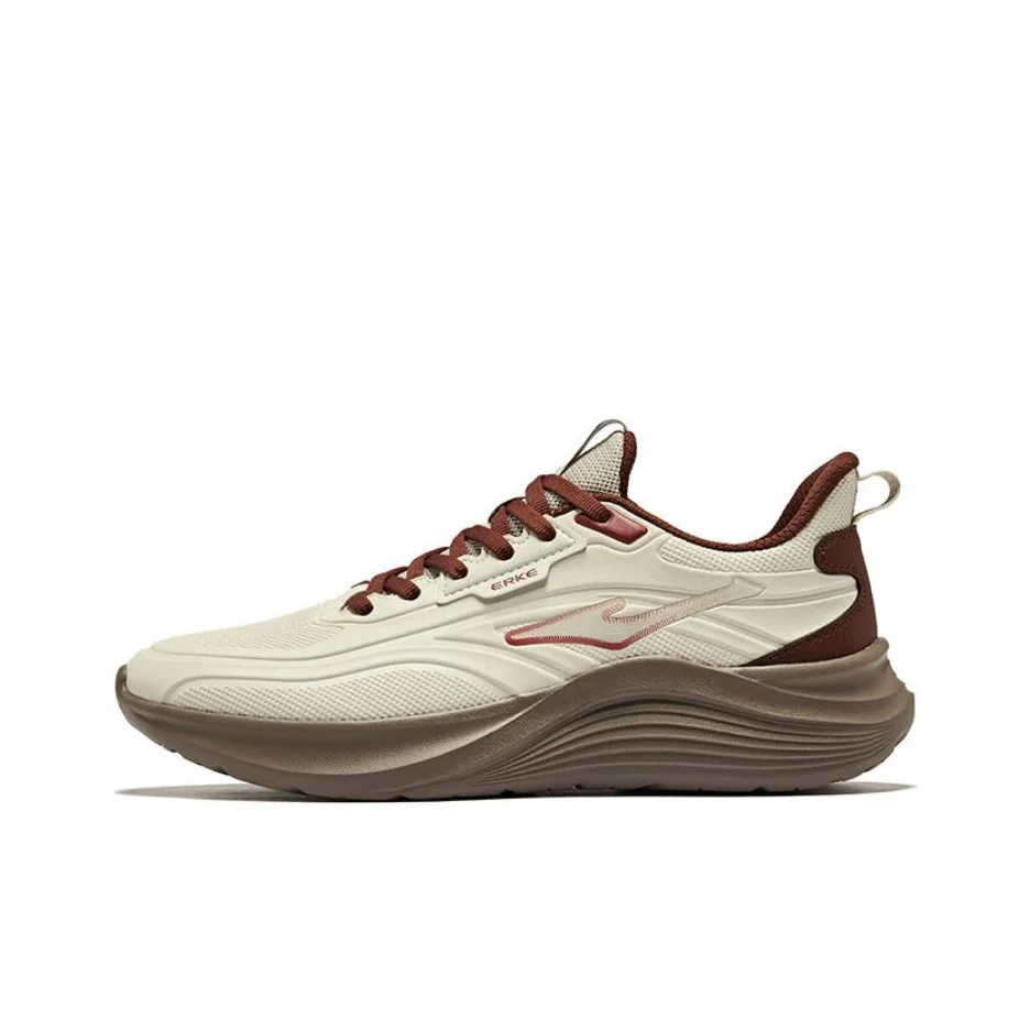 Erke Mingyu 2 Synthetic Leather Cushioning Waterproof Low top Running Shoes Men's Gray Brown 51124303073/