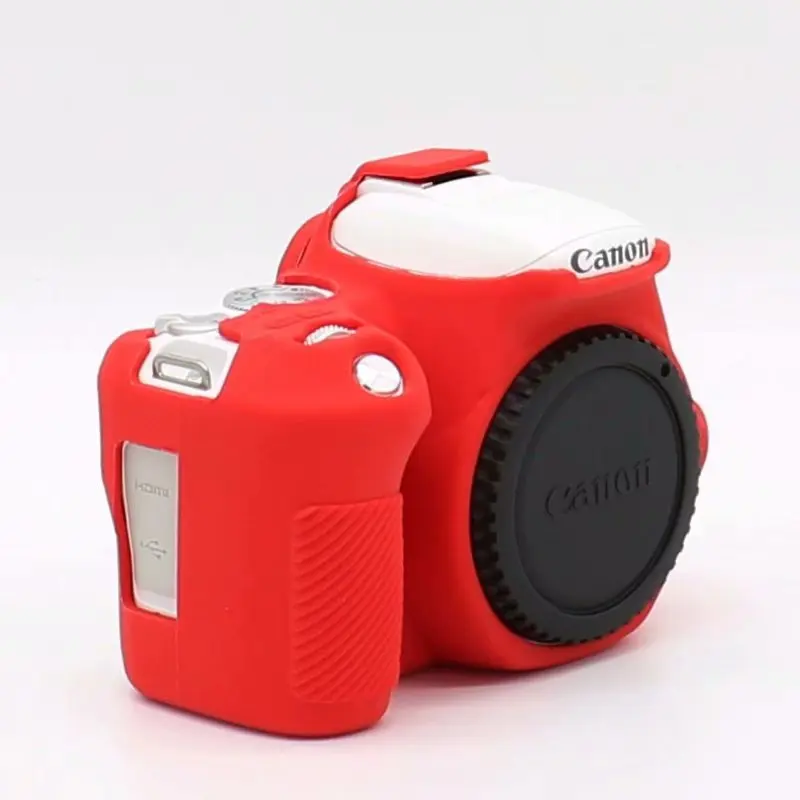 Câmera silicone proteção caso para canon eos 200d 200dii