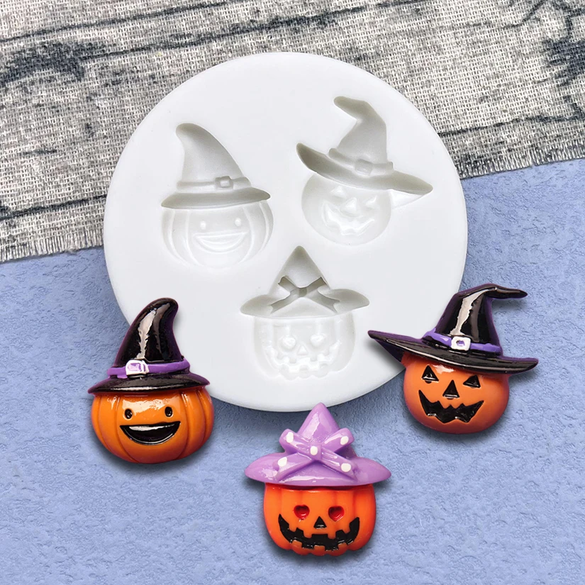 Jack-o’-lantern Halloween Silicone Sugarcraft Chocolate Cupcake Baking Mold Fondant Cake Decorating Tools